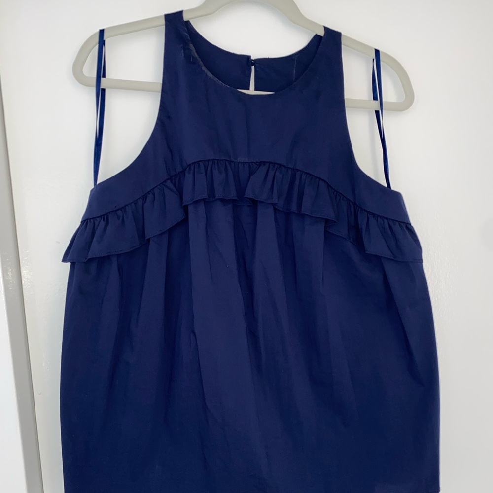 Navy Top with Ruffle Detail from Naked Zebra